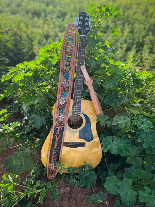 Custom Leather Guitar Belt