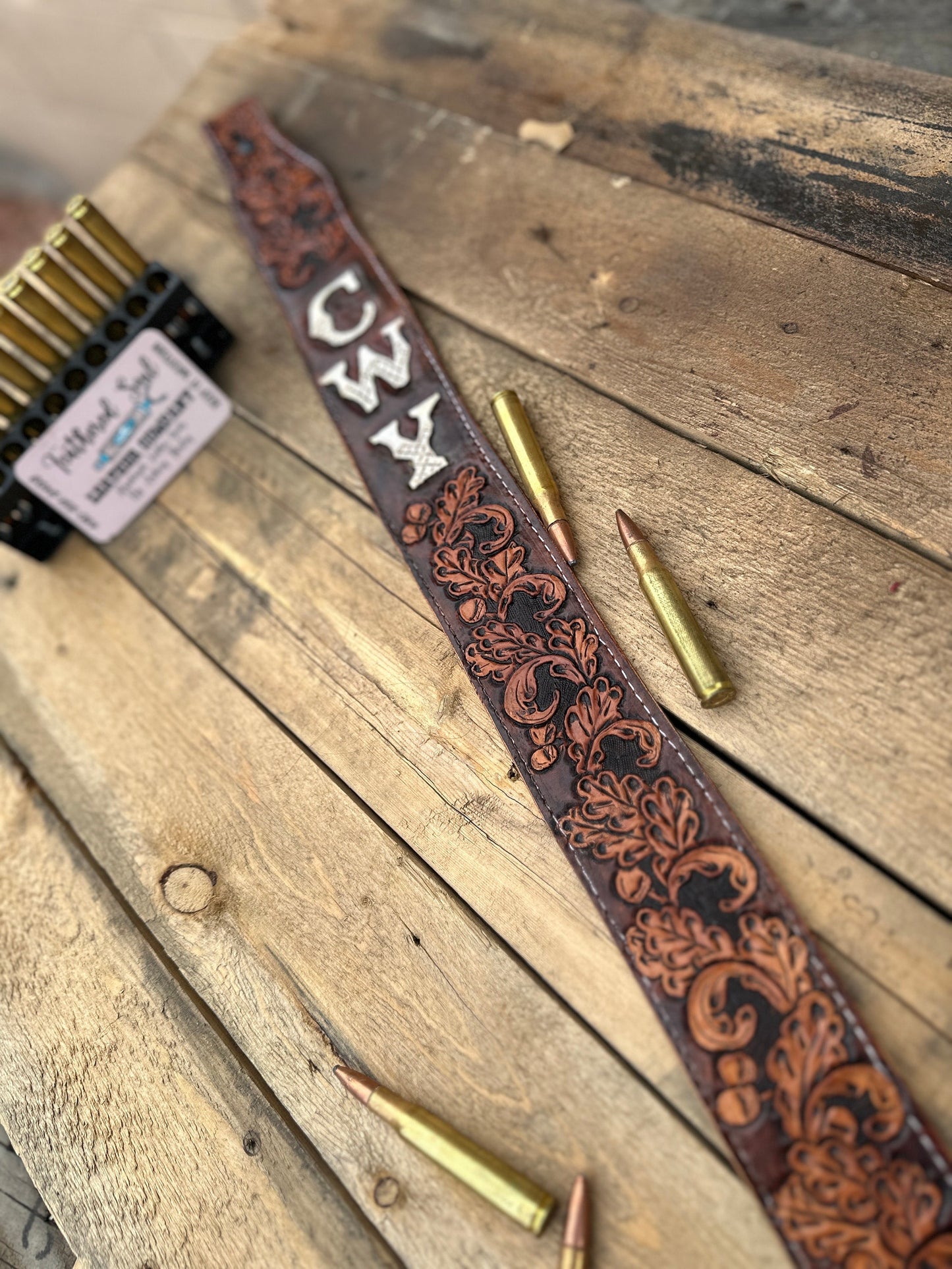 Custom Leather Gun Rifle Sling