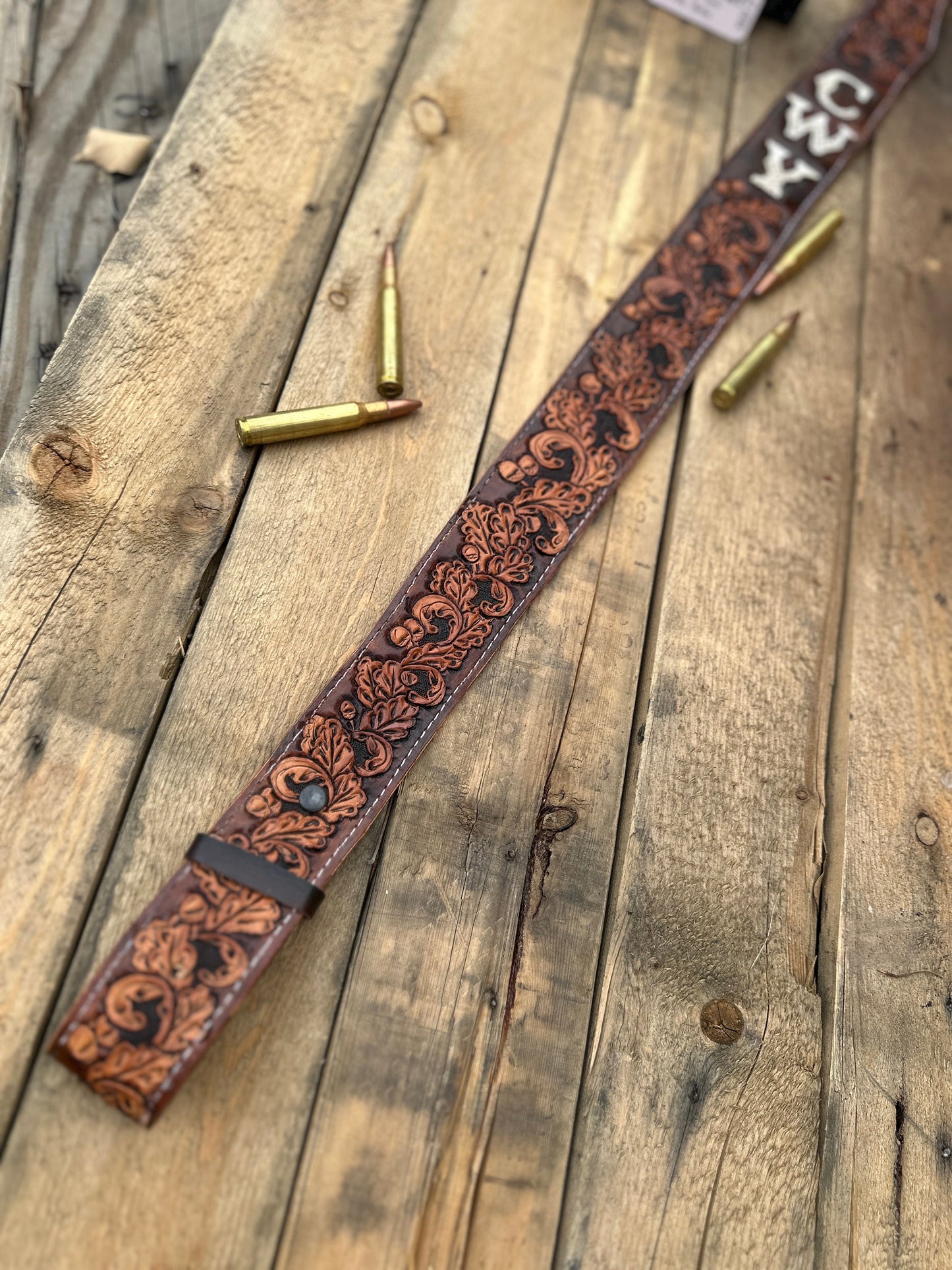 Custom Leather Gun Rifle Sling